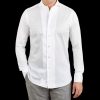 Canali White Cotton Jersey Casual Shirt Best