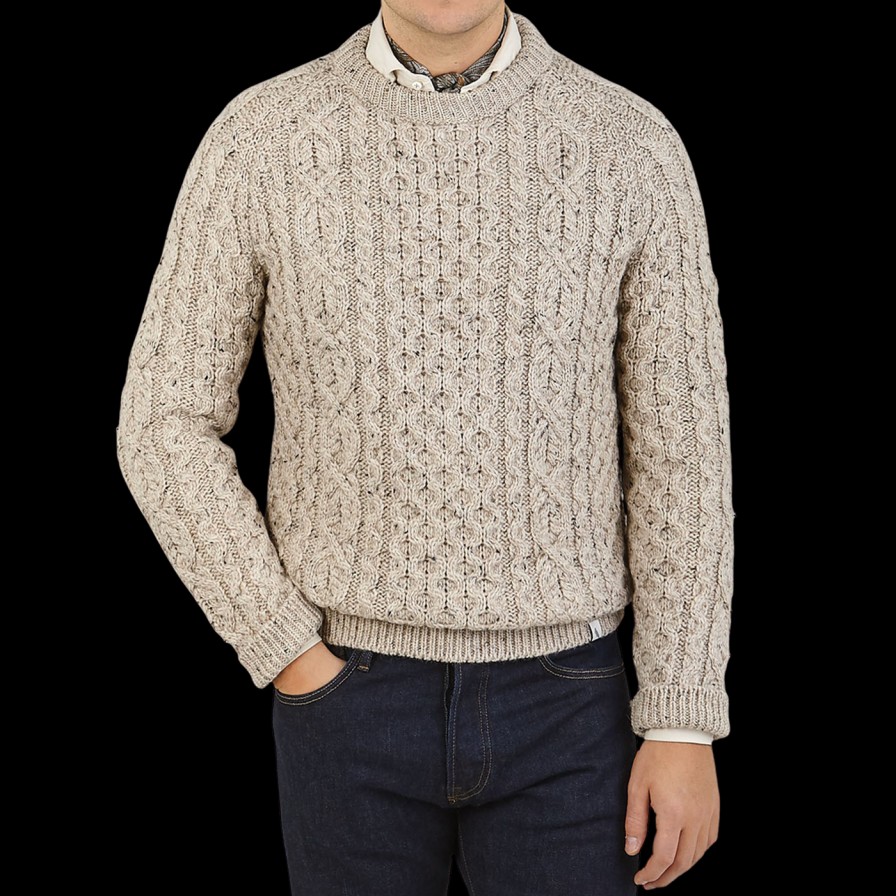 Peregrine Skiddaw Beige Merino Wool Hudson Jumper Clearance