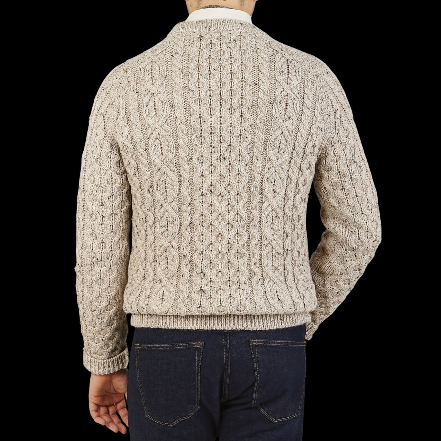 Peregrine Skiddaw Beige Merino Wool Hudson Jumper Clearance