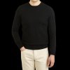 Gran Sasso Black Extra Fine Merino Crew Neck Clearance