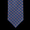 Silvio Fiorello Indigo Blue Geometrical Printed Silk Tie Best