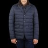 Herno Blue Technical Nylon Polar Tech Hybrid Blazer Wholesale