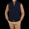 Maurizio Baldassari Navy Merino Wool Brenta Gilet Wholesale