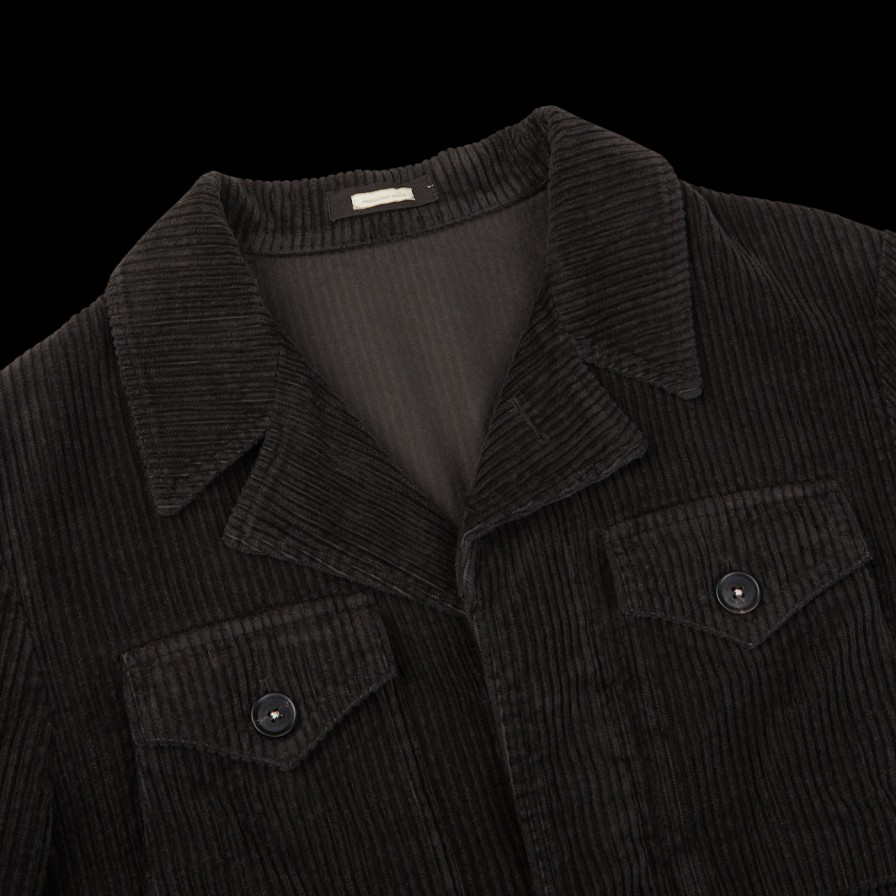 Massimo Alba Dark Grey Cotton Corduroy Field Jacket Clearance