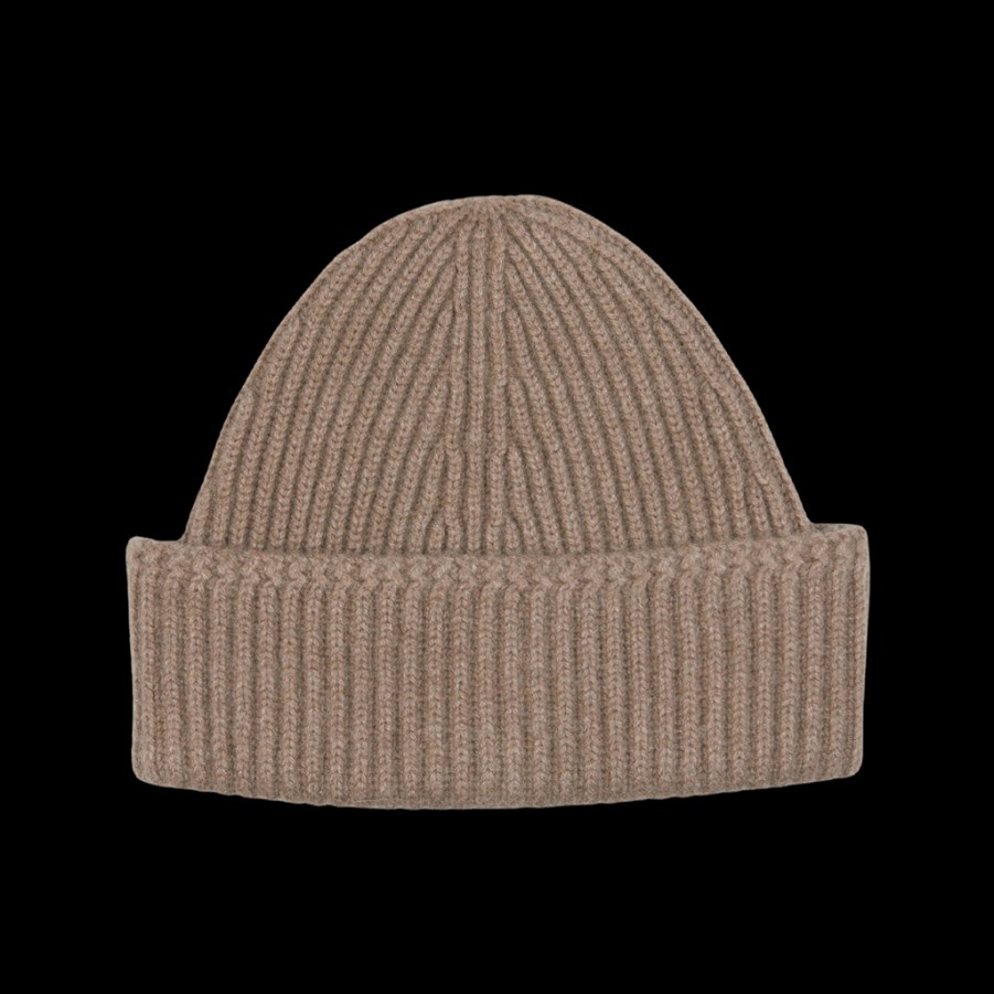 Yacaia Dark Taupe Wool Cashmere Beanie Clearance