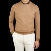 Gran Sasso Camel Beige Extra Fine Merino Crew Neck Best