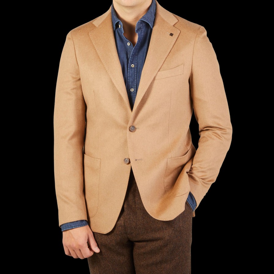 Tagliatore Beige Pure Camelhair Vesuvio Blazer Online