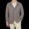 Gran Sasso Taupe Beige Chunky Knitted Wool Cardigan Hot