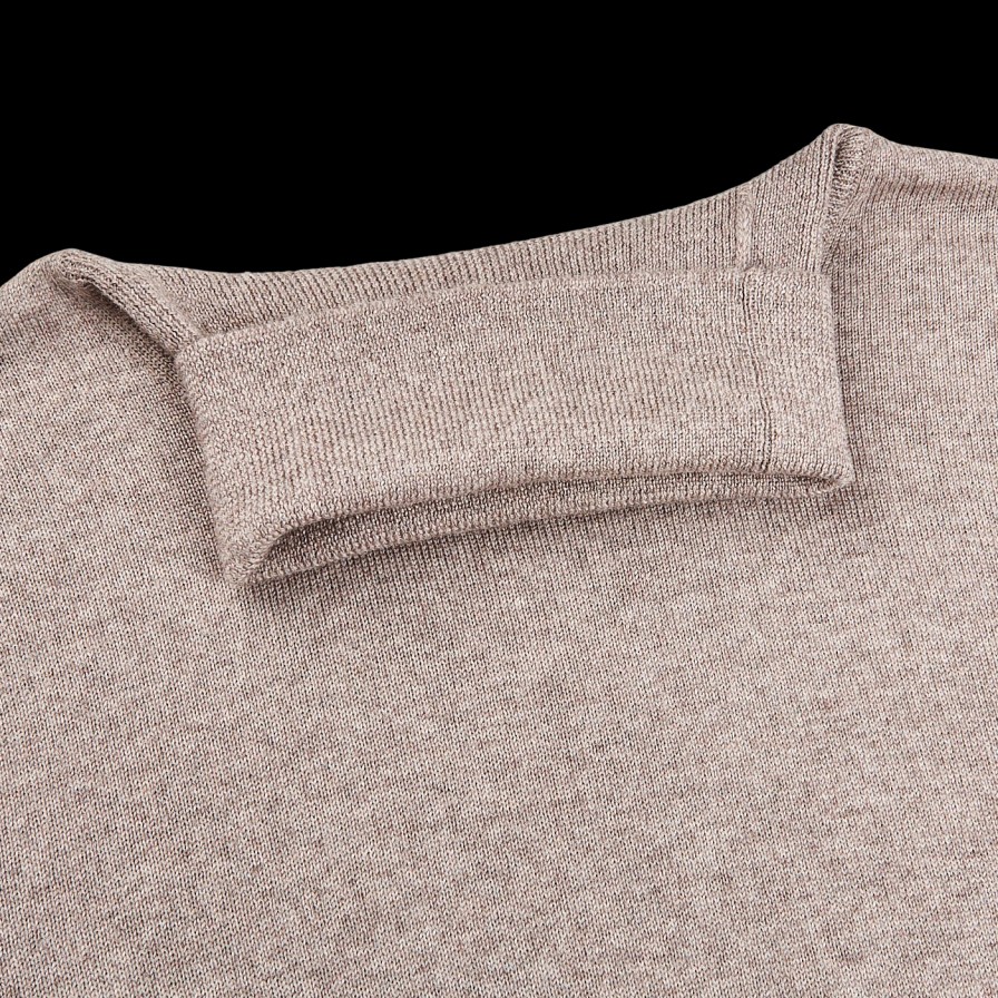 Gran Sasso Beige Extra Fine Merino Roll Neck Online