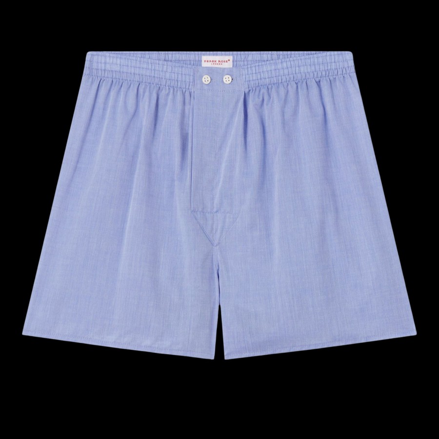 Derek Rose Light Blue Cotton Classic Fit Boxers Hot