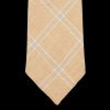 Dreaming Of Monday Beige Windowpane 7-Fold French Linen Tie Best