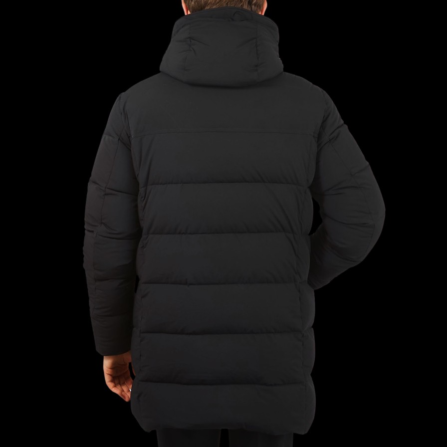 Moorer Black Technical Nylon Down Padded Parka Hot