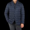 Herno Navy Blue Technical Nylon Legend Hybrid Blazer Online