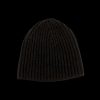 William Lockie Black Cashmere Ribbed Short Beanie Best