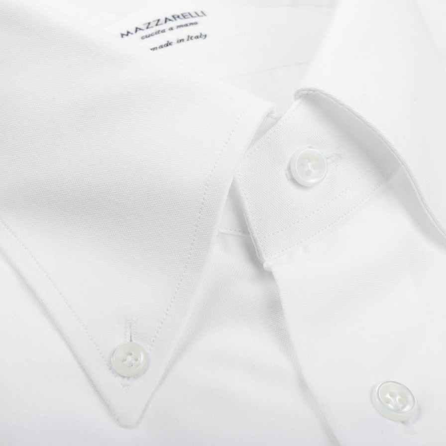 Mazzarelli White Royal Oxford Bd Regular Shirt Hot