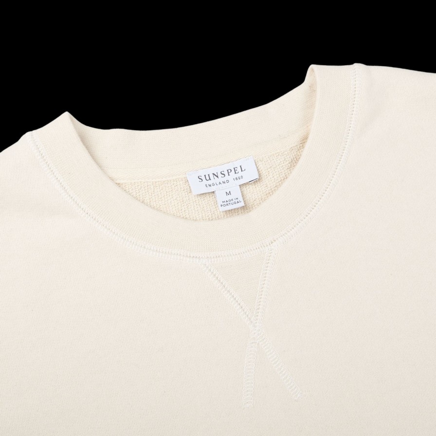 Sunspel Ecru White Cotton Loopback Sweatshirt Best