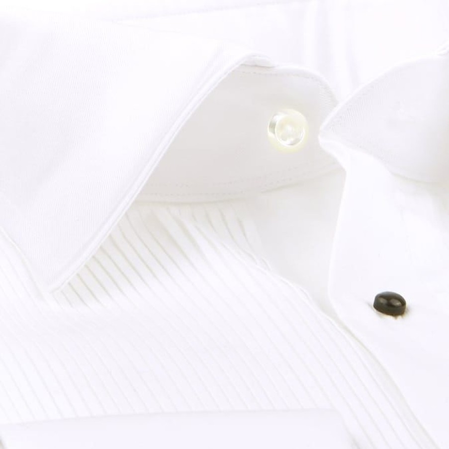 Stenströms White Slimline Buttoned Tuxedo Shirt Wholesale