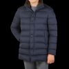 Herno Navy Blue Technical Nylon Polar Tech Jacket Clearance