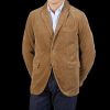 Aspesi Brown Cotton Corduroy Casual Blazer New