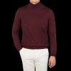 Gran Sasso Wine Melange Extra Fine Merino Roll Neck Best