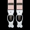 Albert Thurston Light Pink Nylon White Leather 40 Mm Braces Clearance