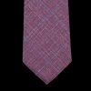 Dreaming Of Monday Dark Pink Checked 7-Fold Wool Silk Linen Tie Best