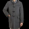 Gloverall Grey Wool Morris Duffle Coat Wholesale