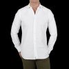 Glanshirt White Cotton Oxford Cut-Away Slim Shirt Clearance