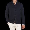 Gran Sasso Navy Merino Wool Button Cardigan Hot