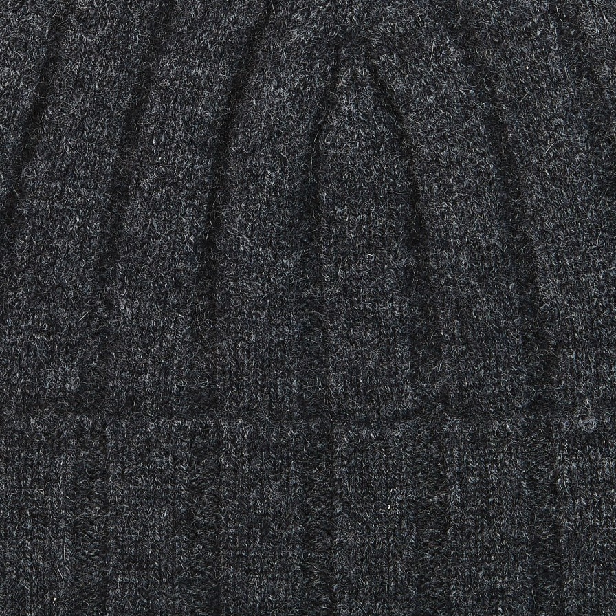 Amanda Christensen Grey Wide Ribbed Cashmere Beanie Hot