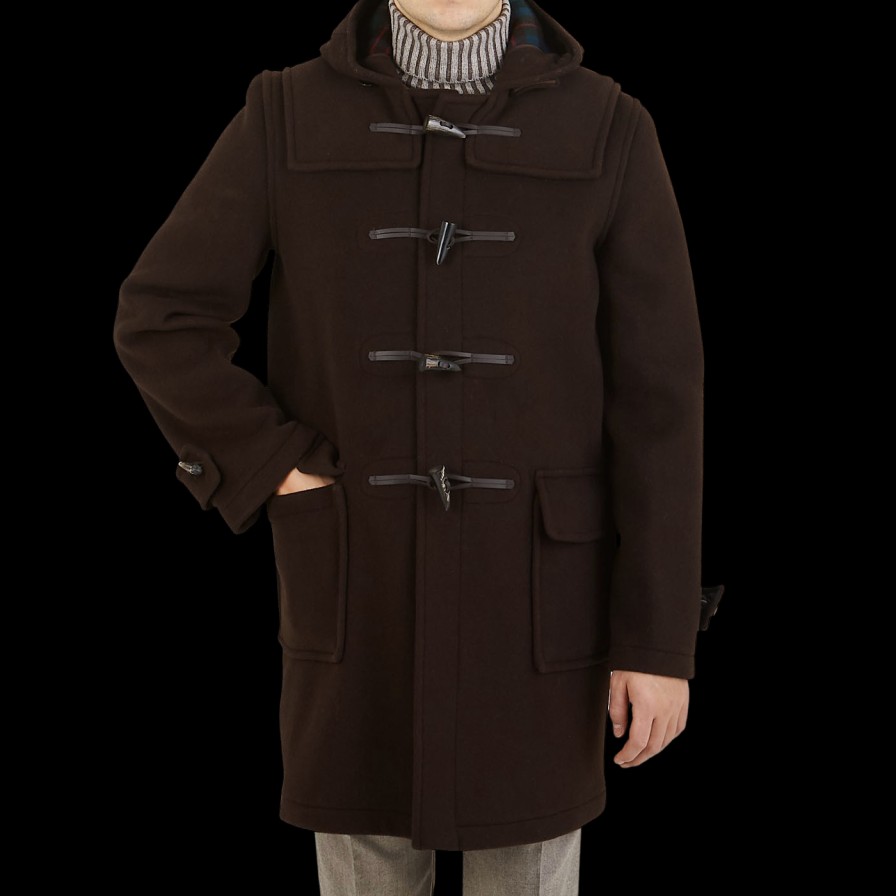 Gloverall Brown Wool Morris Duffle Coat Best