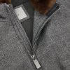 Canali Grey Melange Wool Fur Collar Blouson Online