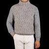 Inis Meain Grey-Beige Wool Cashmere Chunky Rollneck Wholesale