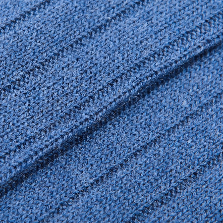 Bresciani Light Blue Ribbed Wool Cashmere Socks Wholesale