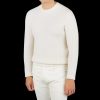 Filippo de Laurentiis Ecru Beige Wool Cashmere Roundneck Sweater Wholesale