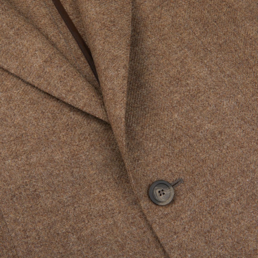 Tagliatore Brown Melange Wool Cashmere Vesuvio Blazer Clearance