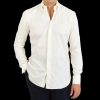 Mazzarelli Off White Cotton Twill Bd Regular Shirt Wholesale