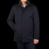 Herno Midnight Blue Loro Piana Wool Twill Jacket Clearance