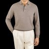 Gran Sasso Beige Extra Fine Merino Wool Polo Shirt Online