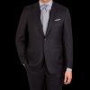 Canali Navy Blue Wool Notch Lapel Suit Online