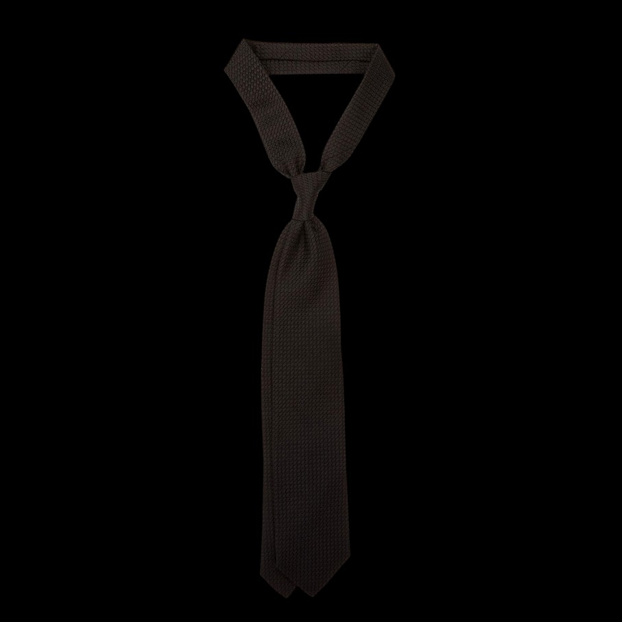 Drake's Black Lined Large Knot Grenadine Tie Best