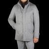 Herno Light Grey Water Repellent Cashmere Car Coat New