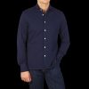 Ring Jacket Navy Blue Cotton Pique Casual Shirt New