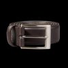 Canali Brown Matt Calf Leather 35Mm Belt Hot