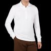 Fedeli White Giza Organic Cotton Polo Shirt Online