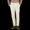 Canali Cream Beige Cotton Stretch Flat Front Chinos Hot