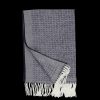 Gierre Milano Grey Checked Double-Sided Wool Scarf New