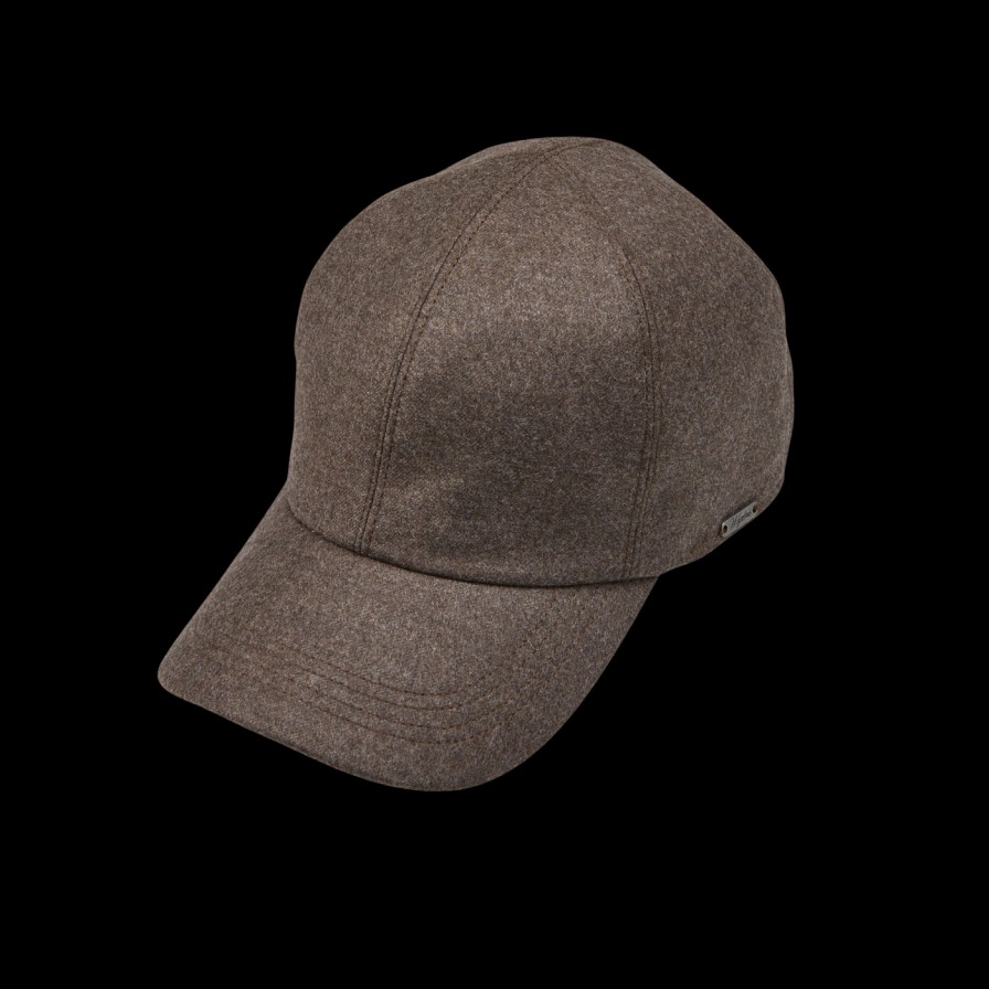 Wigéns Brown Loro Piana Wool Cashmere Baseball Cap New