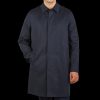 Sunspel Navy Blue Cotton Mac Car Coat Clearance