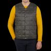 Taion Charcoal Grey Nylon Down Padded Vest Best